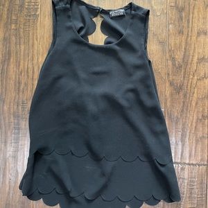 Papermoon scalloped cutout back tank